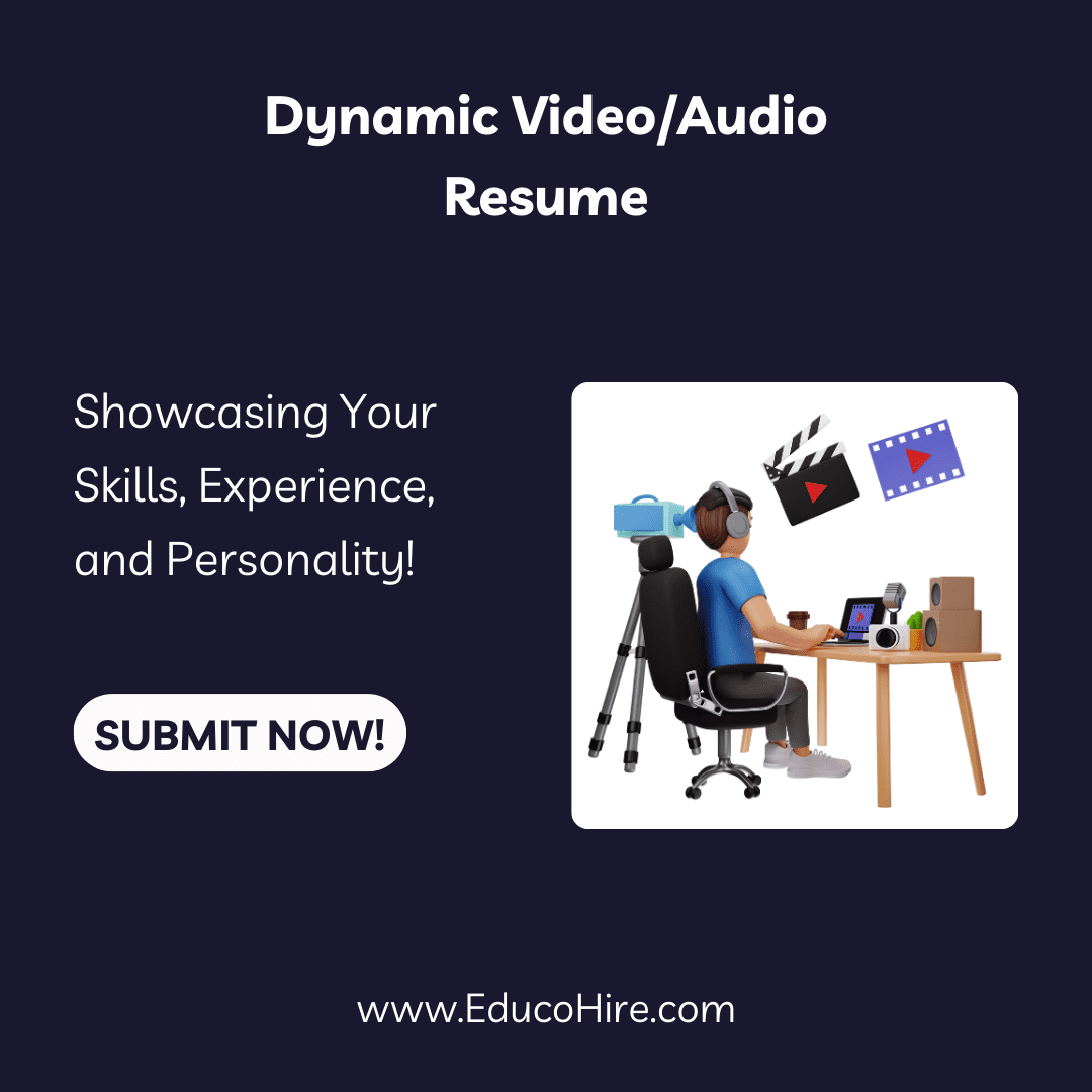 Showcasing Your Skills & Personality: Dynamic Video/Audio Resume!